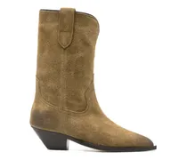 distressed-effect cowboy boots - Braun