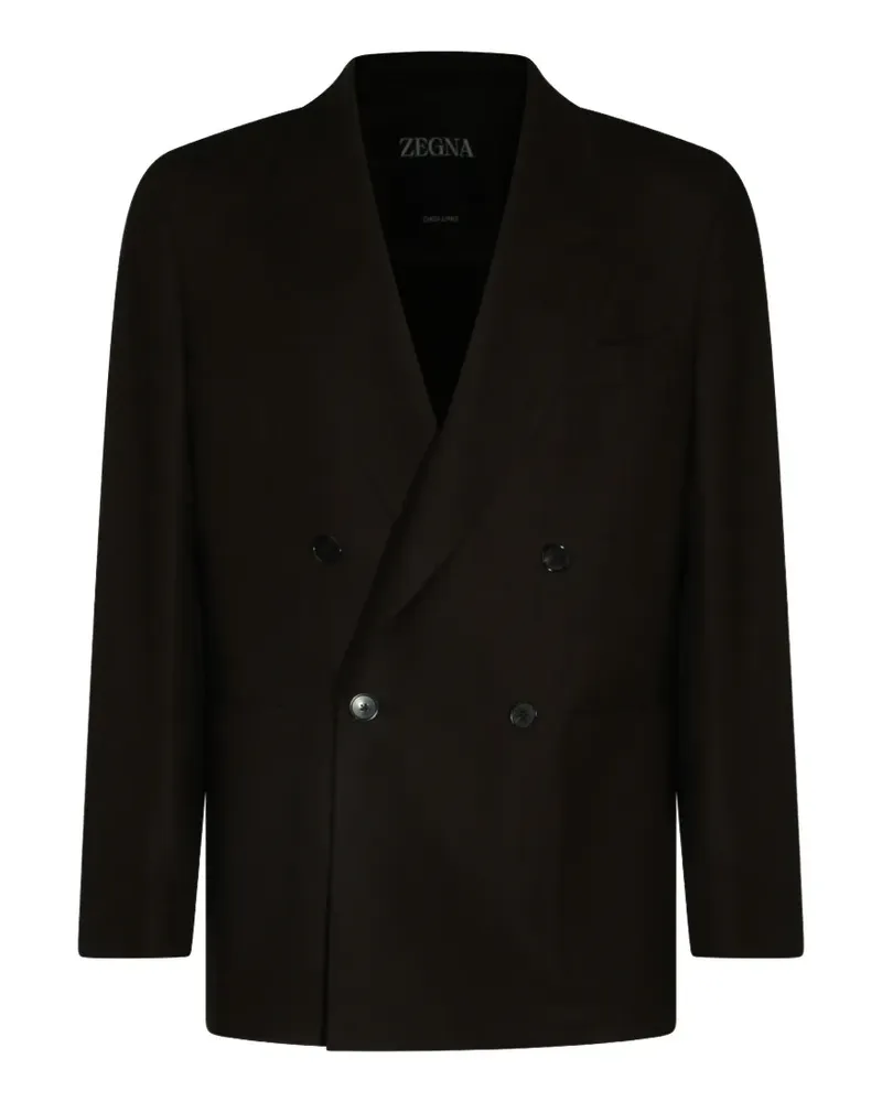 Ermenegildo Zegna Oasi Lino double-breasted blazer - Braun Braun