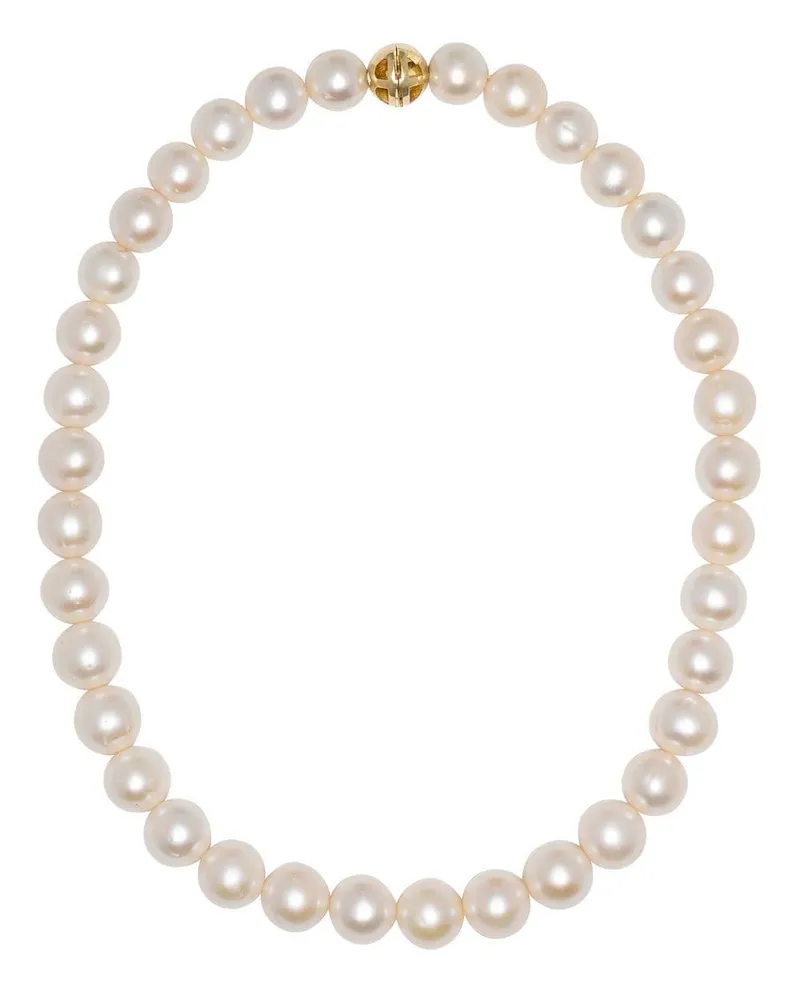 Anine Bing 14kt Gelbgold-Choker mit Perlen Gold
