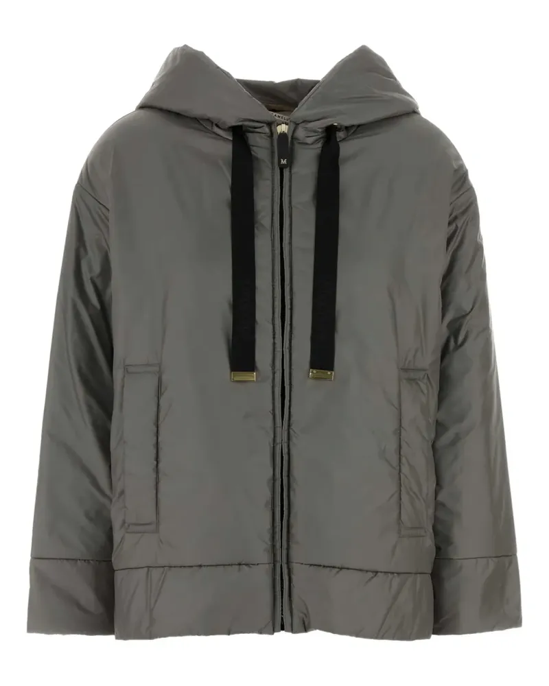 Max Mara Gefütterte Kapuzenjacke - Grau Grau