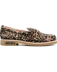 Golden Goose Loafer mit Leoparden-Print Braun