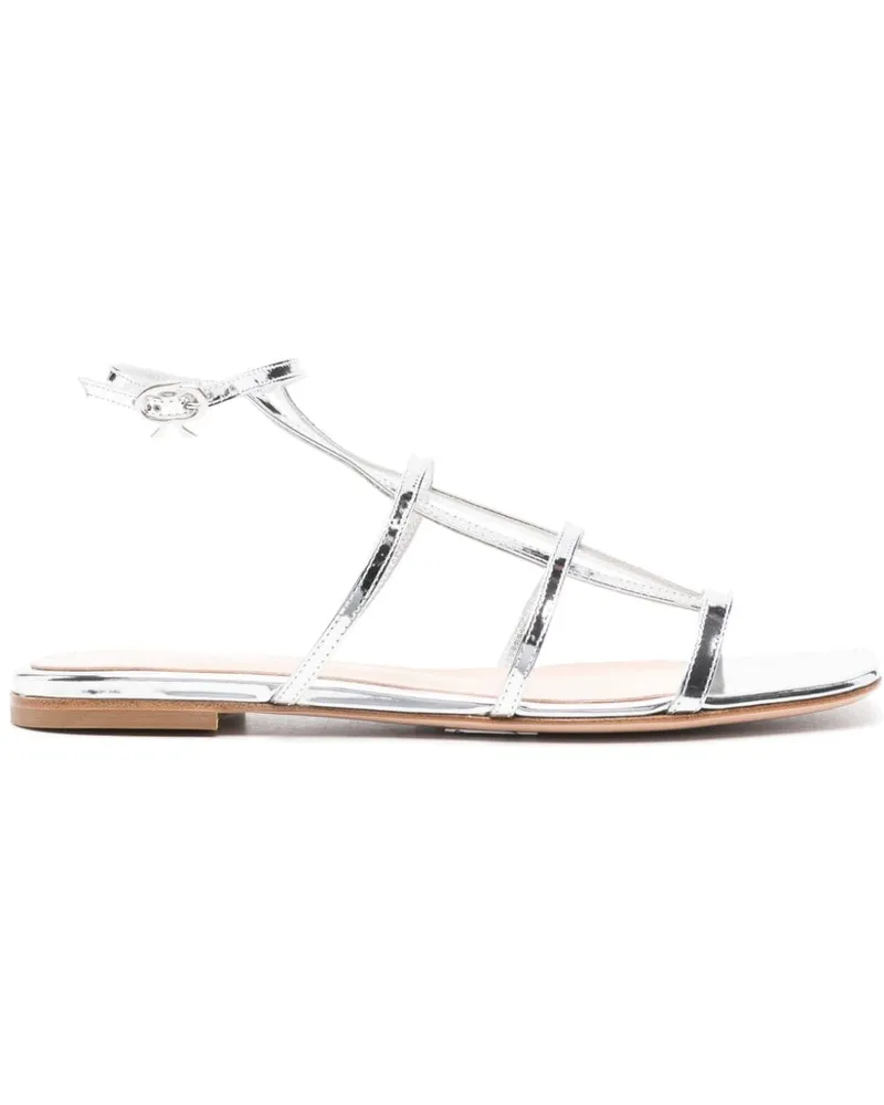 Gianvito Rossi Sandalen im Metallic-Look - Silber Silber