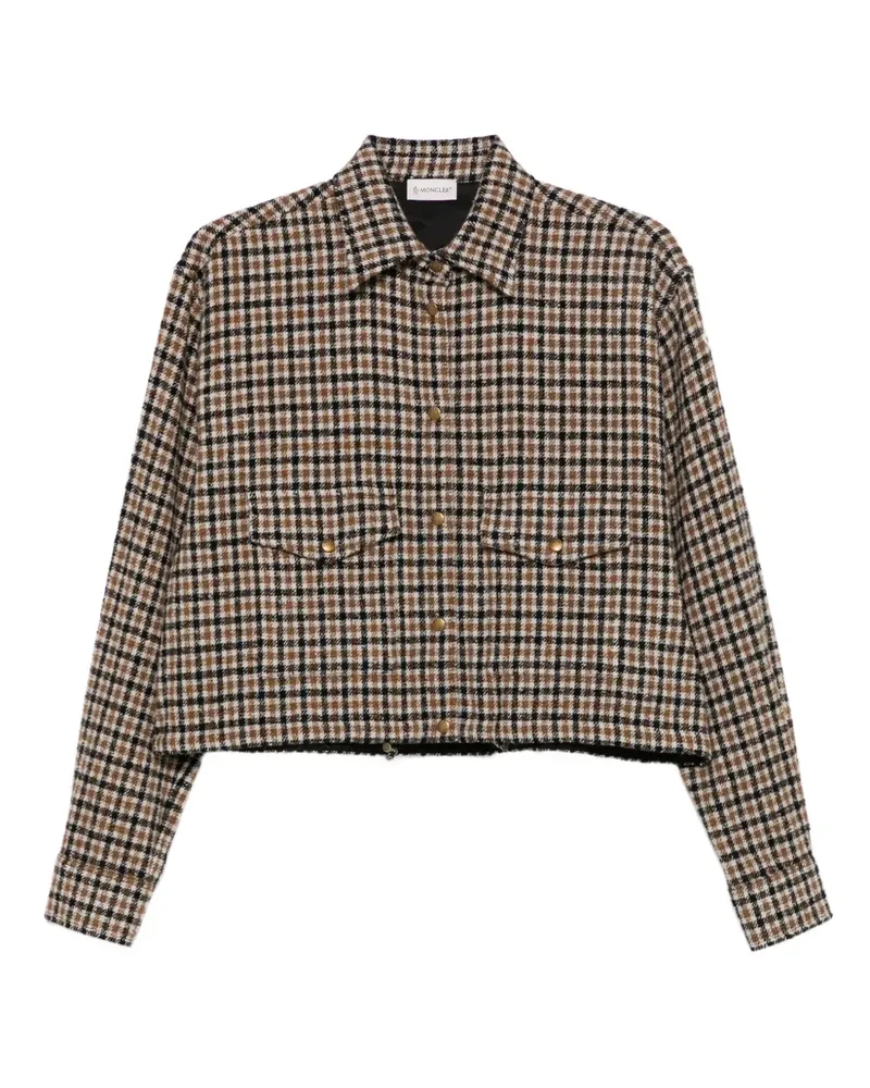 Moncler Hemdjacke mit Makro-Check - Braun Braun