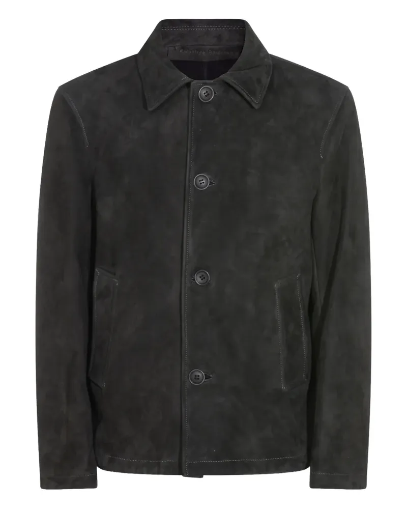 Salvatore Santoro buttoned leather jacket - Grau Grau