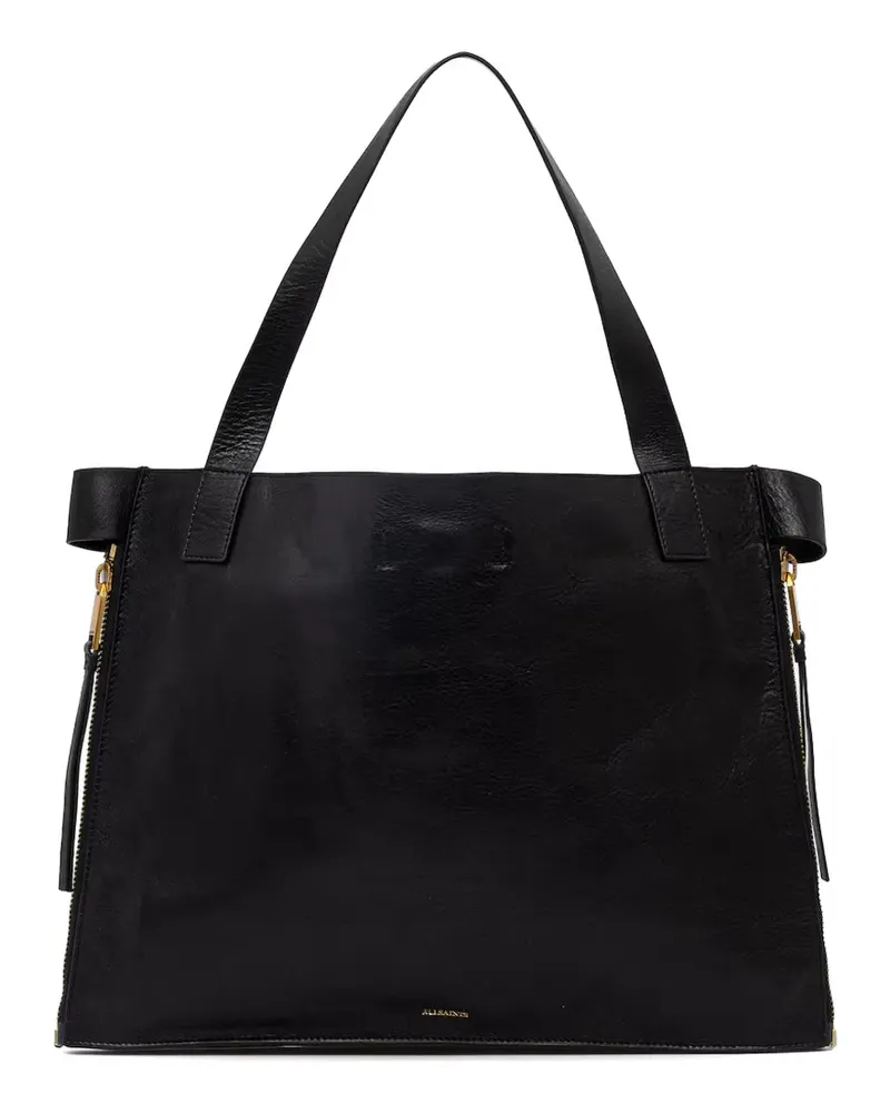 AllSaints logo-lettering tote bag - Schwarz Schwarz