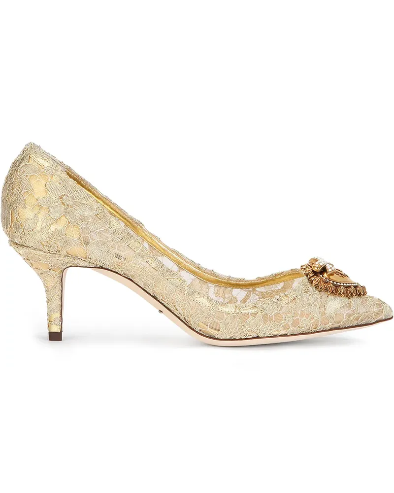 Dolce & Gabbana Verzierte Pumps mit Spitze - Gold Gold