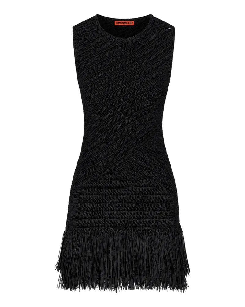 Simon Miller Gehäkeltes Mira Kleid - Schwarz Schwarz