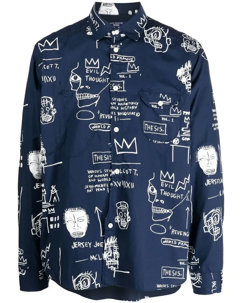 Junya Watanabe Hemd mit grafischem Print - Blau Blau