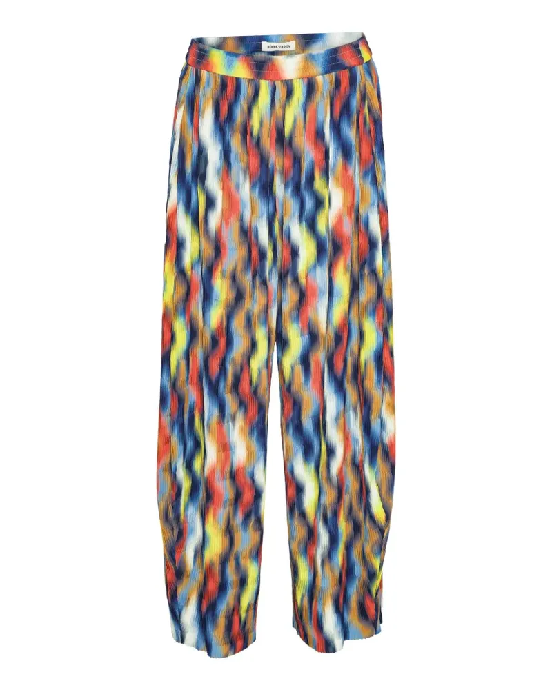 Henrik Vibskov O Pants plissé-effect palazzo pants - Blau Blau