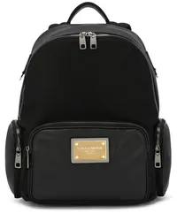 Dolce & Gabbana Rucksack mit Logo-Schild Schwarz