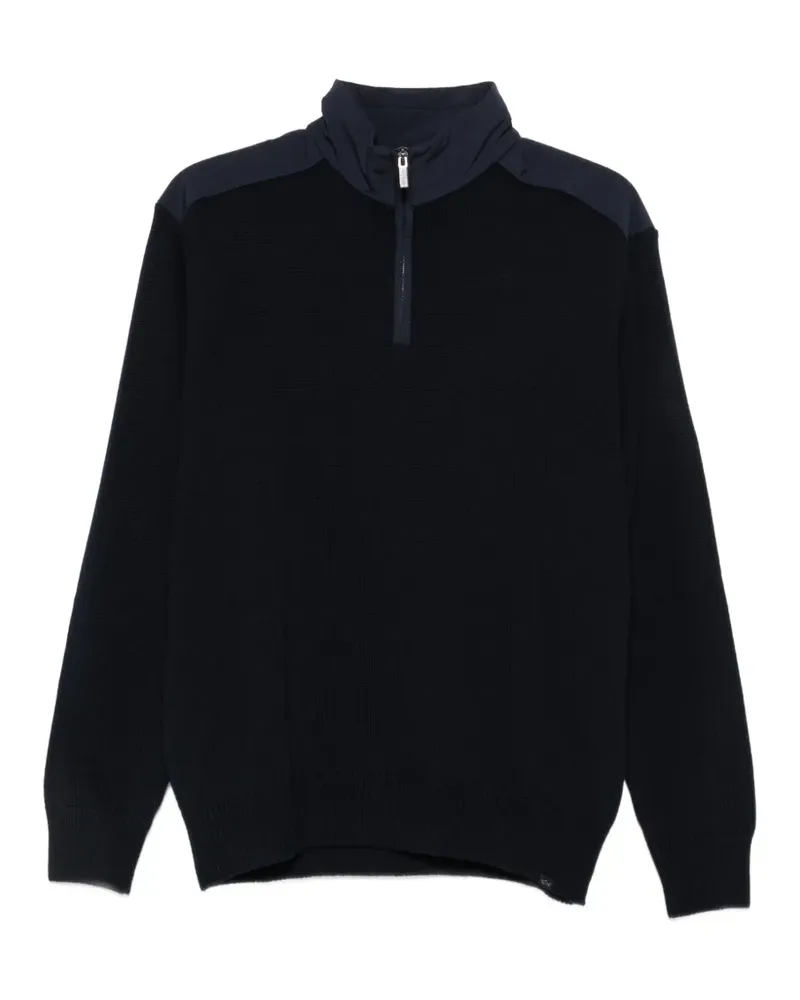 Paul & Shark Pullover mit Viertelreißverschluss - Blau Blau