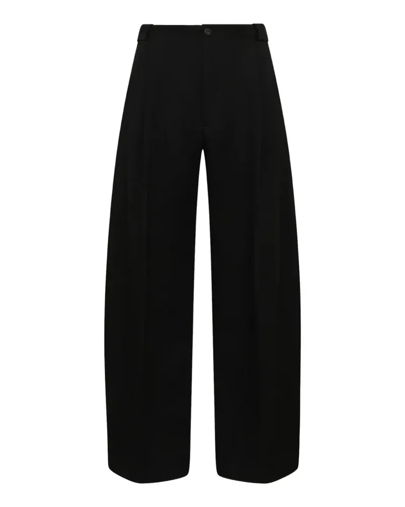 Egonlab Wide-Leg-Hose mit Bundfalten - Schwarz Schwarz