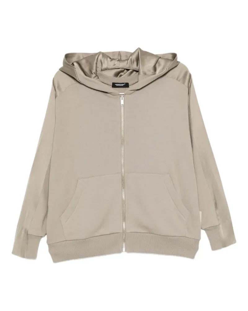 Undercover panelled zip-up hoodie - Nude Nude