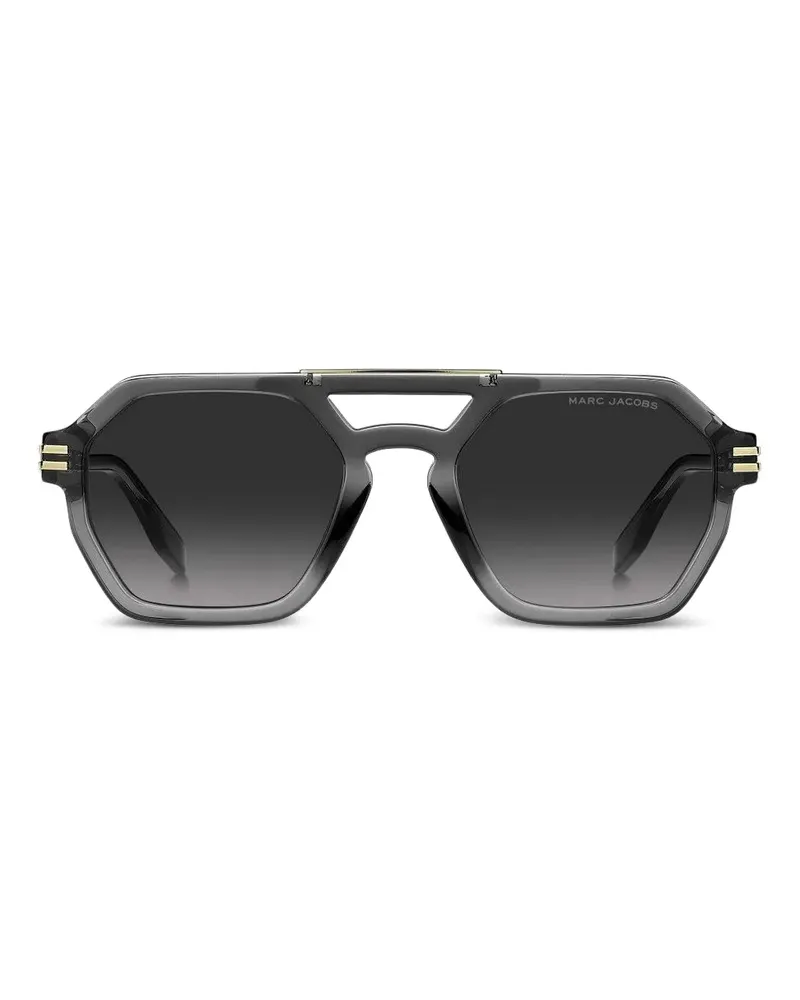 Marc Jacobs Sonnenbrille mit geometrischem Gestell - Grau Grau