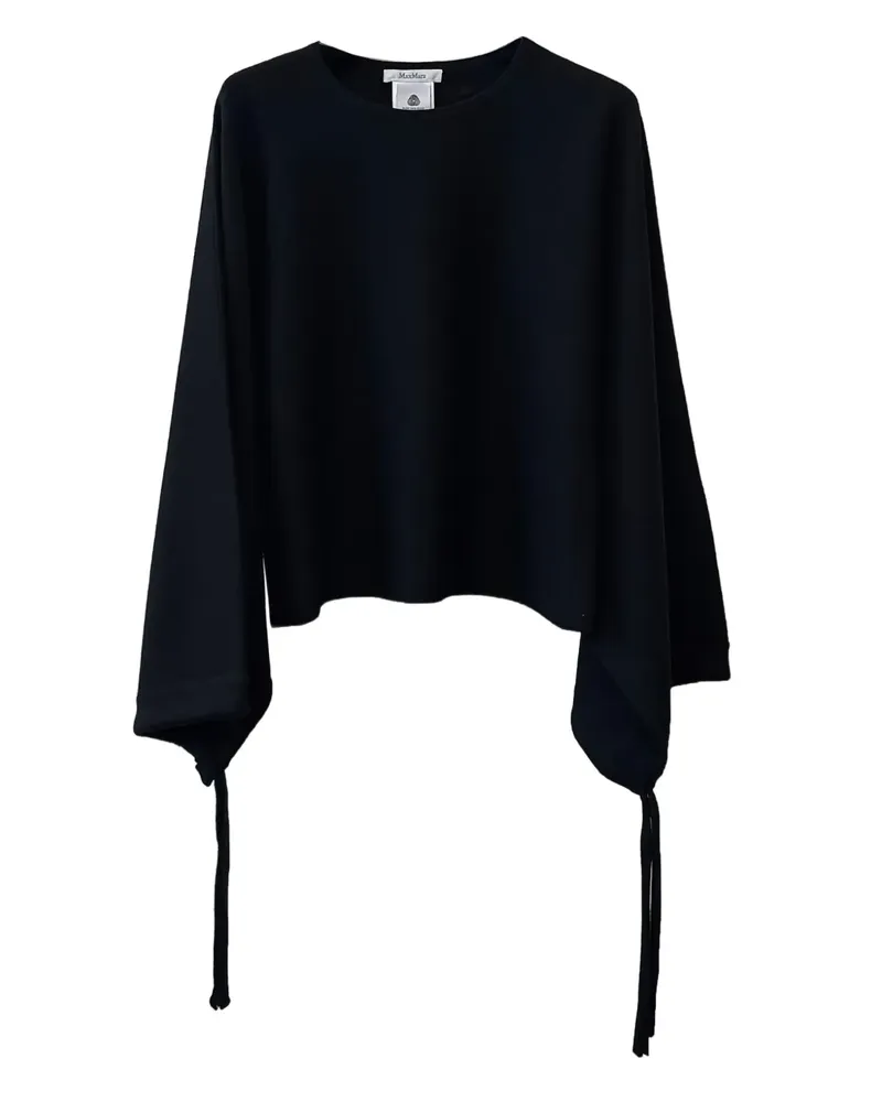 Max Mara Frais Pullover mit Schnürung - BLACK Black
