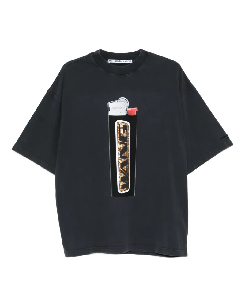 Alexander Wang graphic T-shirt - Grau Grau