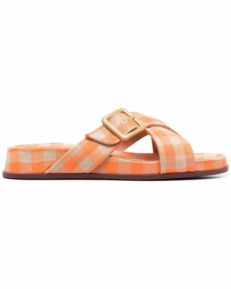 Camper Atonik Sandalen mit Vichy-Karo - Orange Orange
