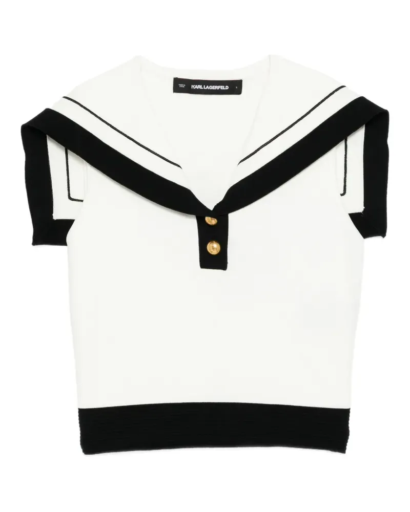 Karl Lagerfeld Nautical Oberteil - Weiß Weiß