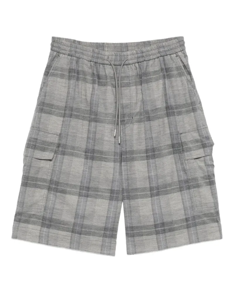 JUUN.J Cargo-Shorts mit Karomuster - Grau Grau