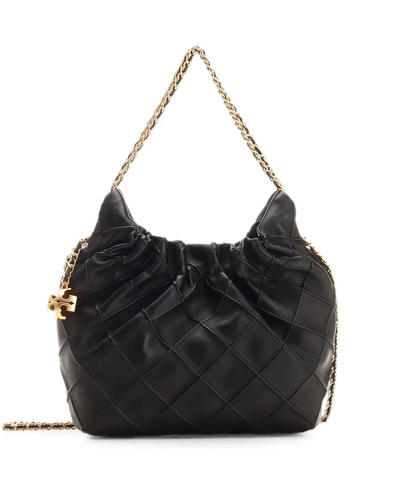 Tory Burch mini Fleming quilted tote bag - Schwarz Schwarz