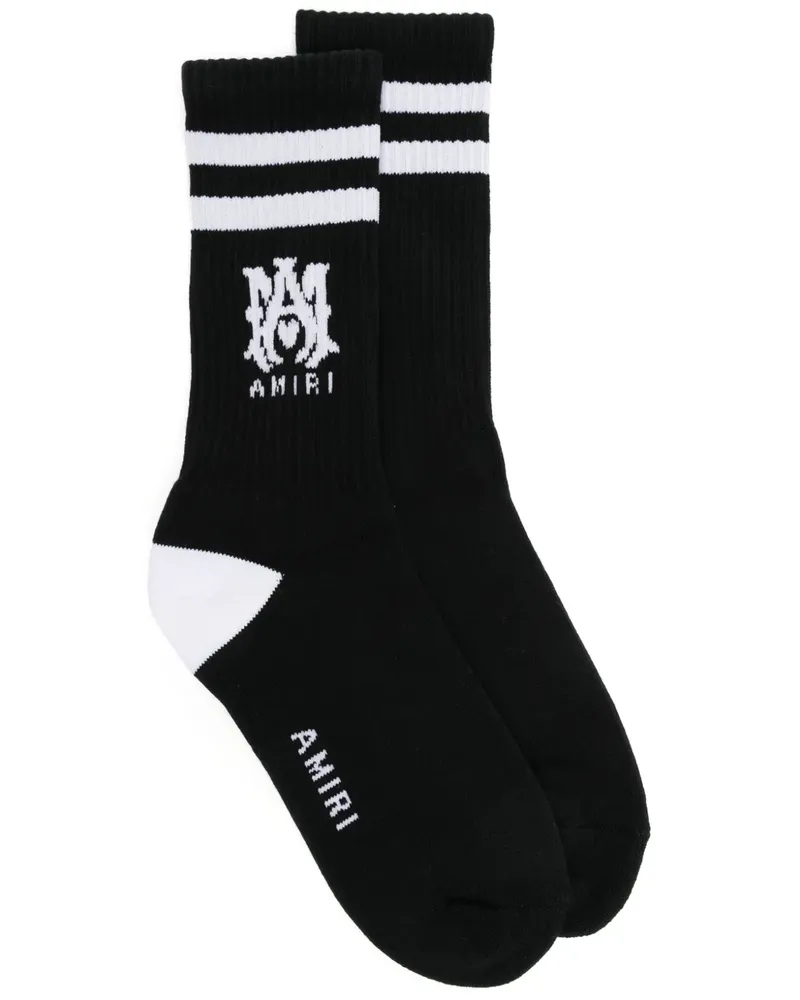 Amiri Gerippte M.A. Socken - Schwarz Schwarz