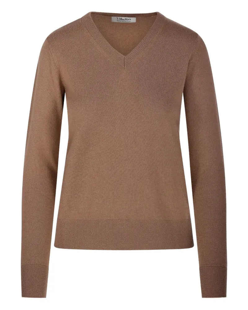 Max Mara Max Mara Pullover mit V-Ausschnitt - Braun Braun