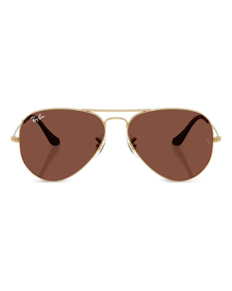 Ray Ban Große Aviator Sonnenbrille - Gold Gold