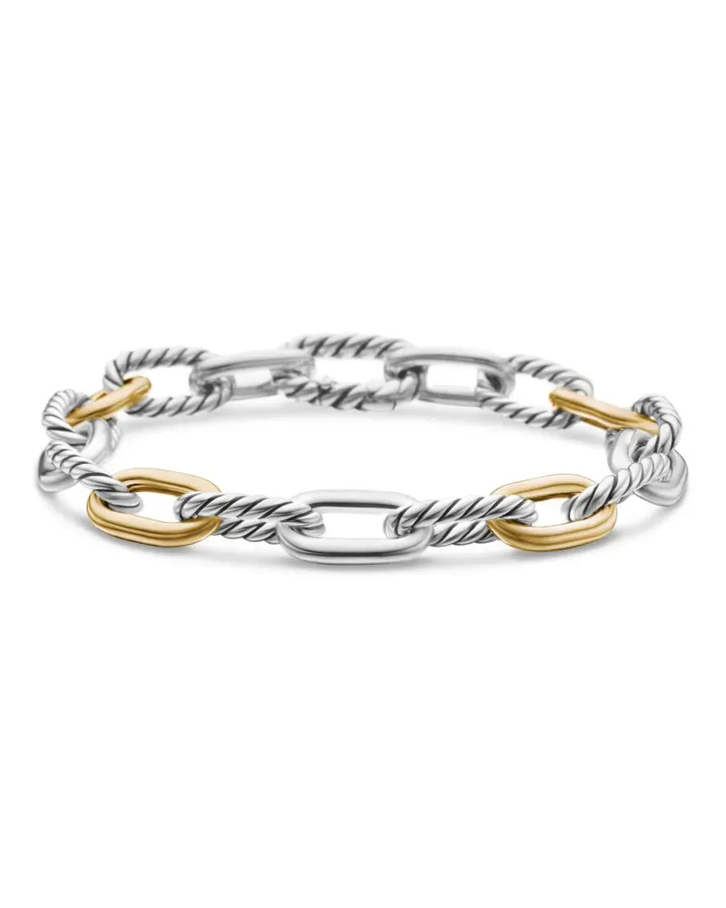 David Yurman 18kt DY Madison Gelbgold- und Sterlingsilberarmband 8,5mm Silber
