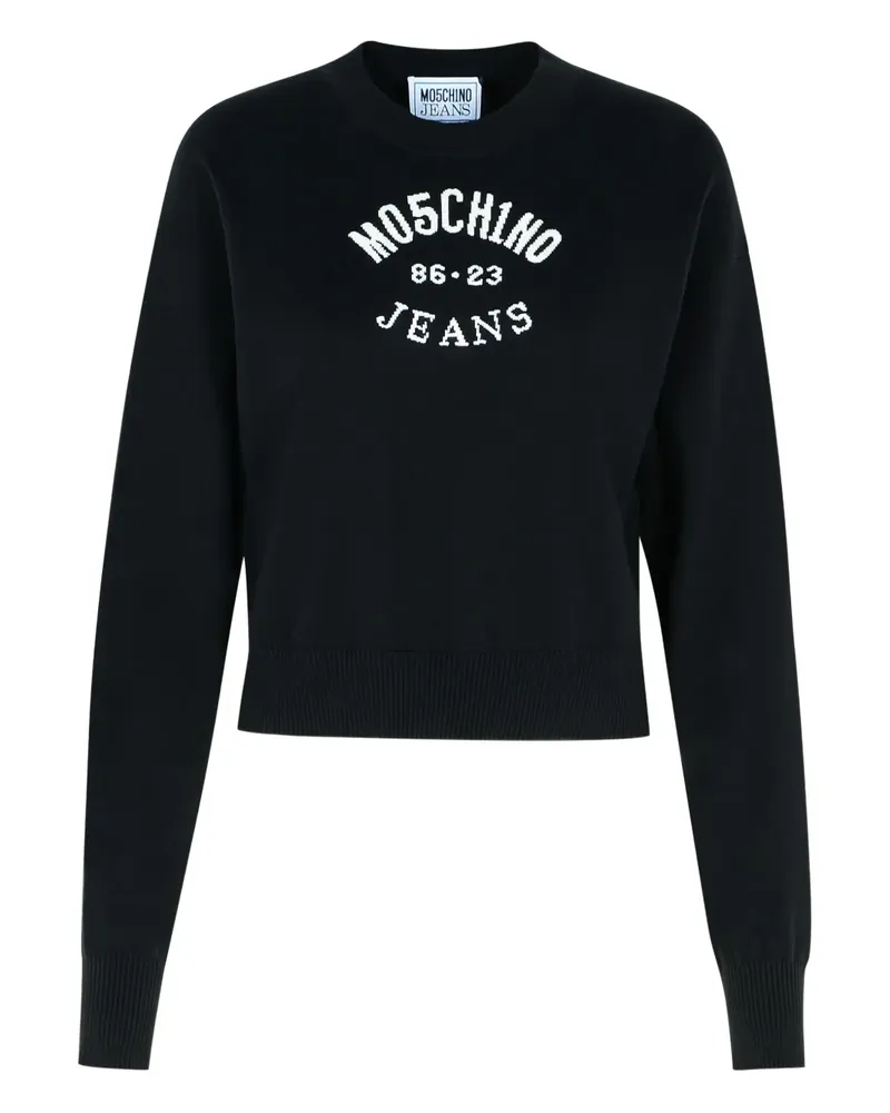Moschino Sweatshirt mit gerippten Bündchen - Schwarz Schwarz