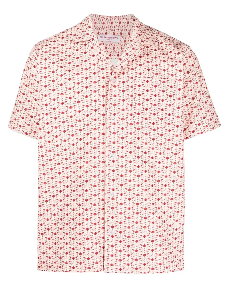 Orlebar Brown Marne Cordhemd mit Bandana-Print - Nude Nude