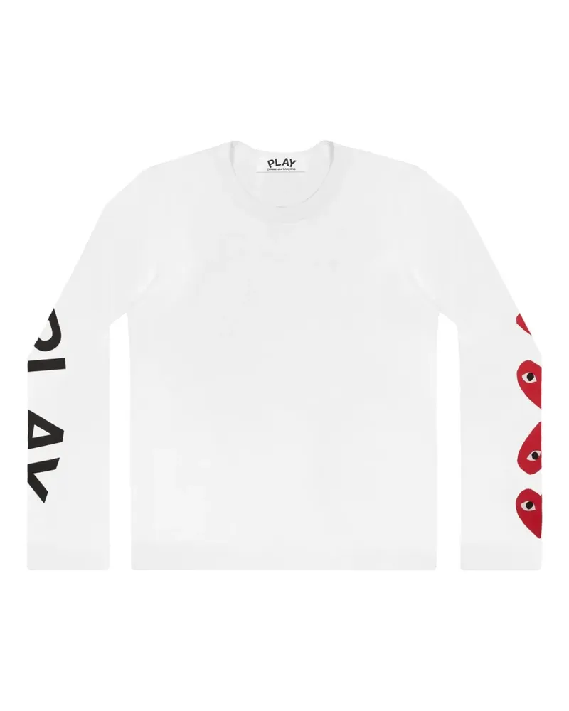 Comme des Garçons 4 Heart Langarmshirt - Weiß Weiß