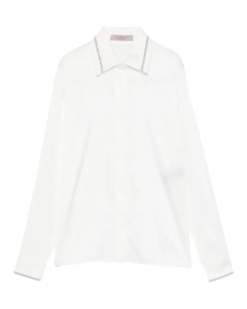 D.EXTERIOR embellished-trim shirt - Weiß Weiß