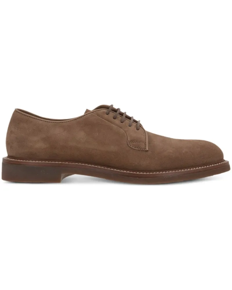 Brunello Cucinelli Derby-Schuhe aus Wildleder - Braun Braun