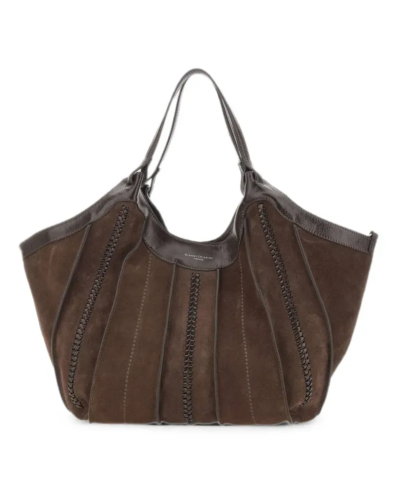 Gianni Chiarini Dua woven leather shoulder bag - Braun Braun