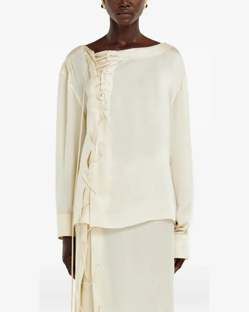Ferragamo Bluse mit Schnürung - Nude Nude