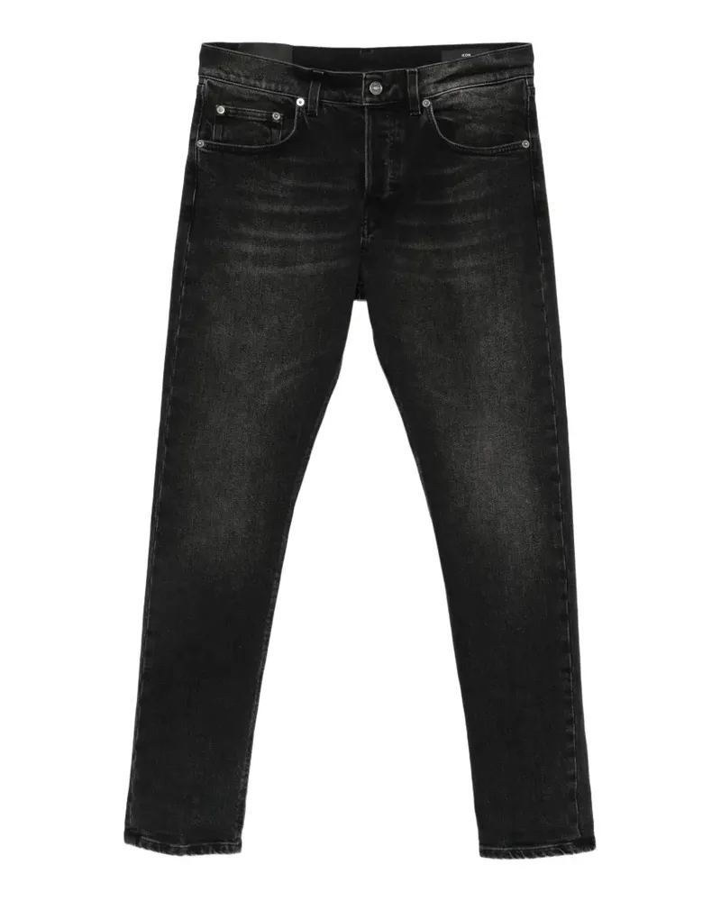 Dondup Ausgeblichene Slim-Fit-Jeans - Schwarz Schwarz