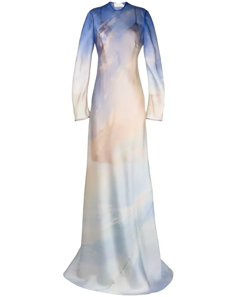 Zimmermann Kleid mit Print - Blau Blau