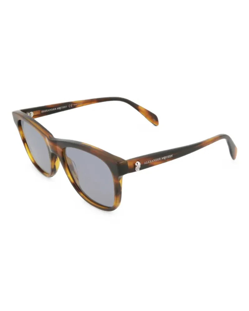 Alexander McQueen tortoiseshell-effect Skull sunglasses - Braun Braun