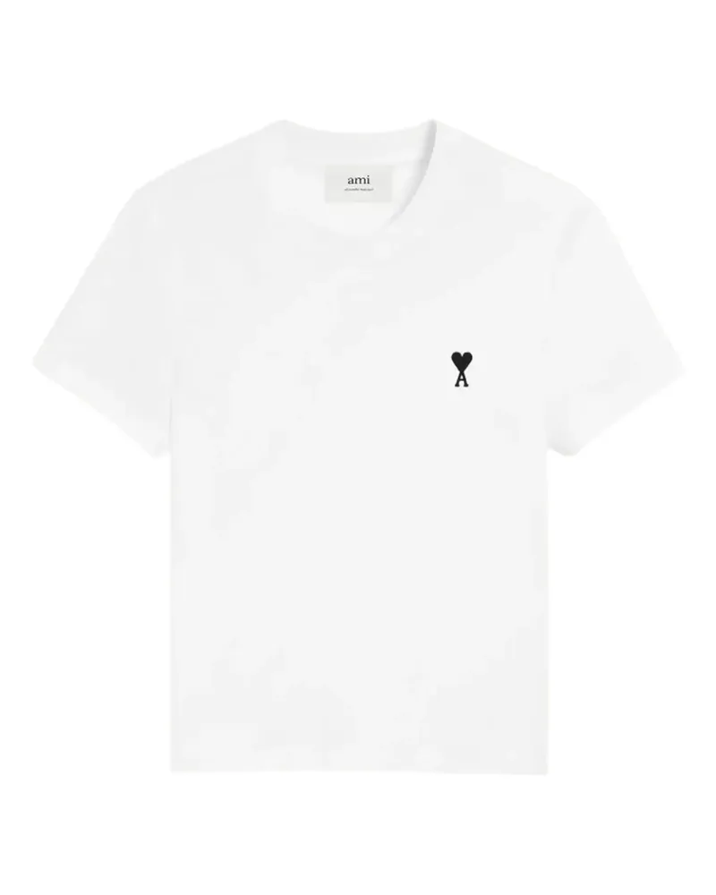 AMI Paris T-Shirt mit Logo - Weiß Weiß