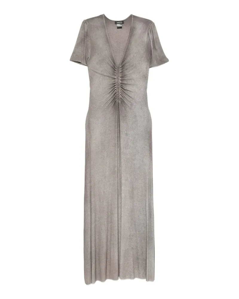Avant Toi ruched ribbed maxi dress - Grau Grau
