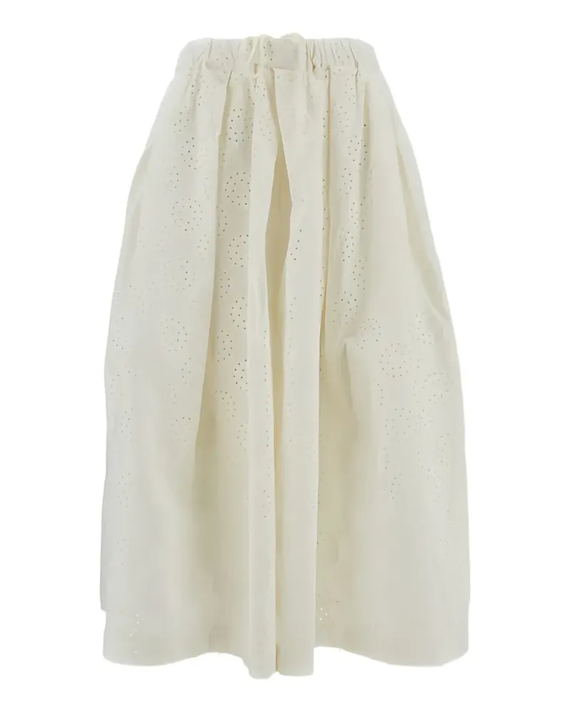 Comme des Garçons broderie-anglaise wide-leg trousers - Nude Nude