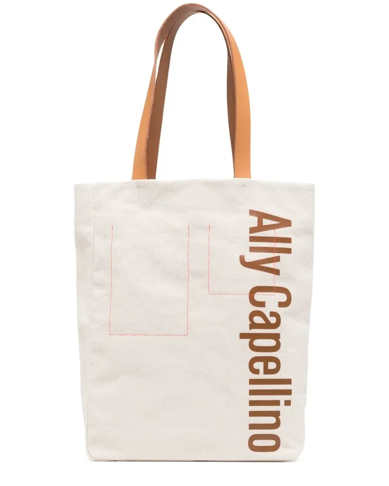Ally Capellino Shopper mit Logo-Print - Nude Nude