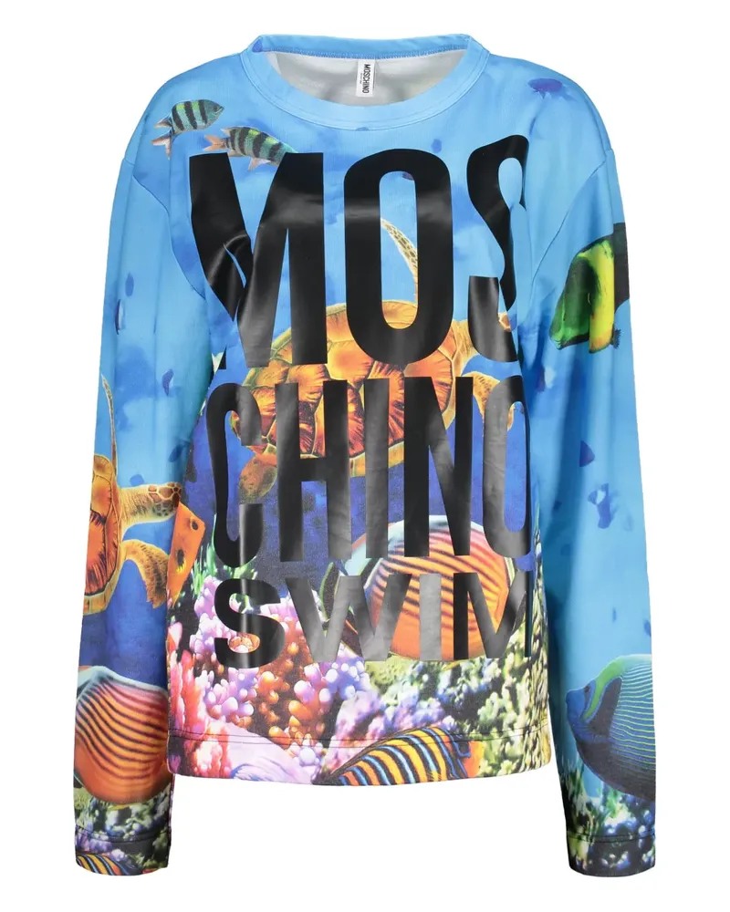 Moschino Sweatshirt mit Print - Blau Blau