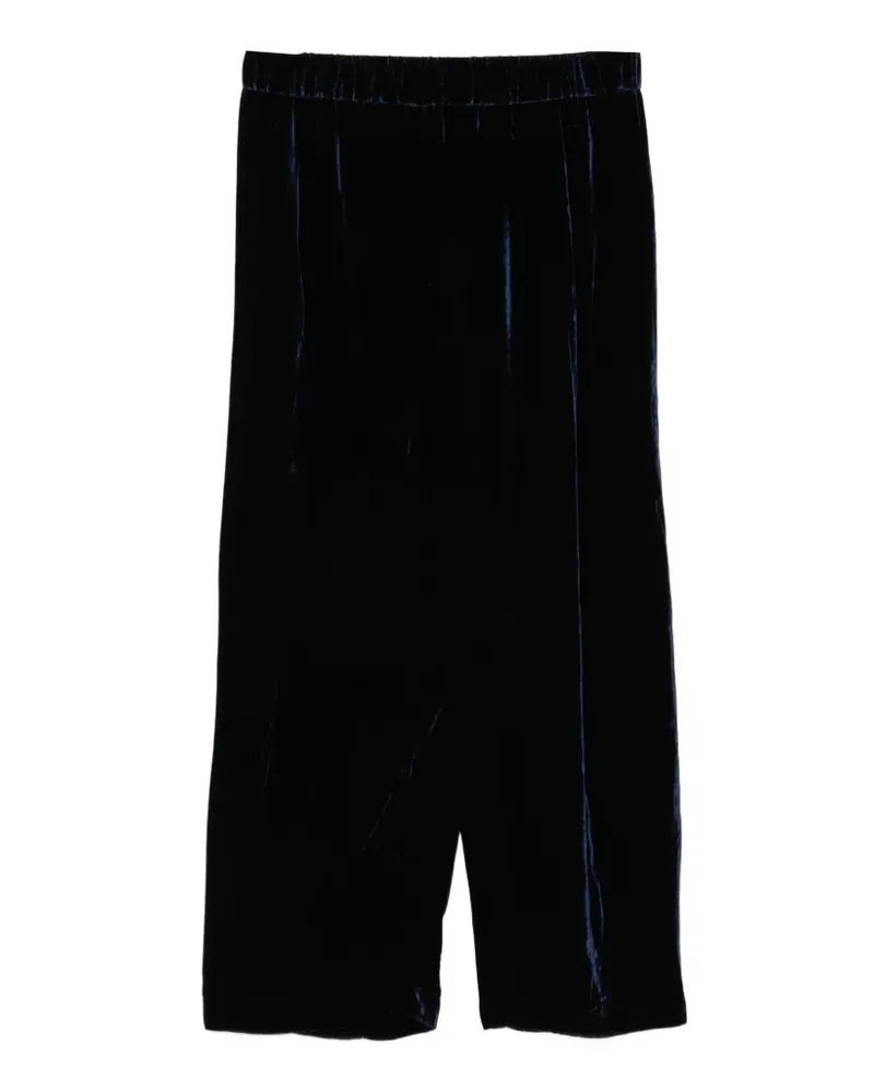 Eileen Fisher Hose in Samtoptik - Blau Blau