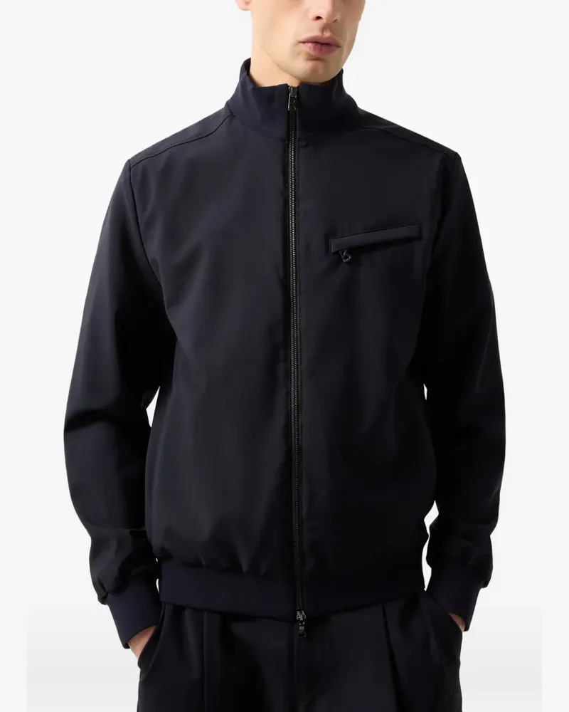 Bogner Wolljacke mit geripptem Besatz - Blau Blau