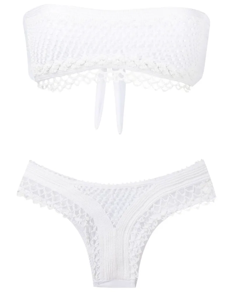 Amir Slama Gestrickter Bikini - Weiß Weiß