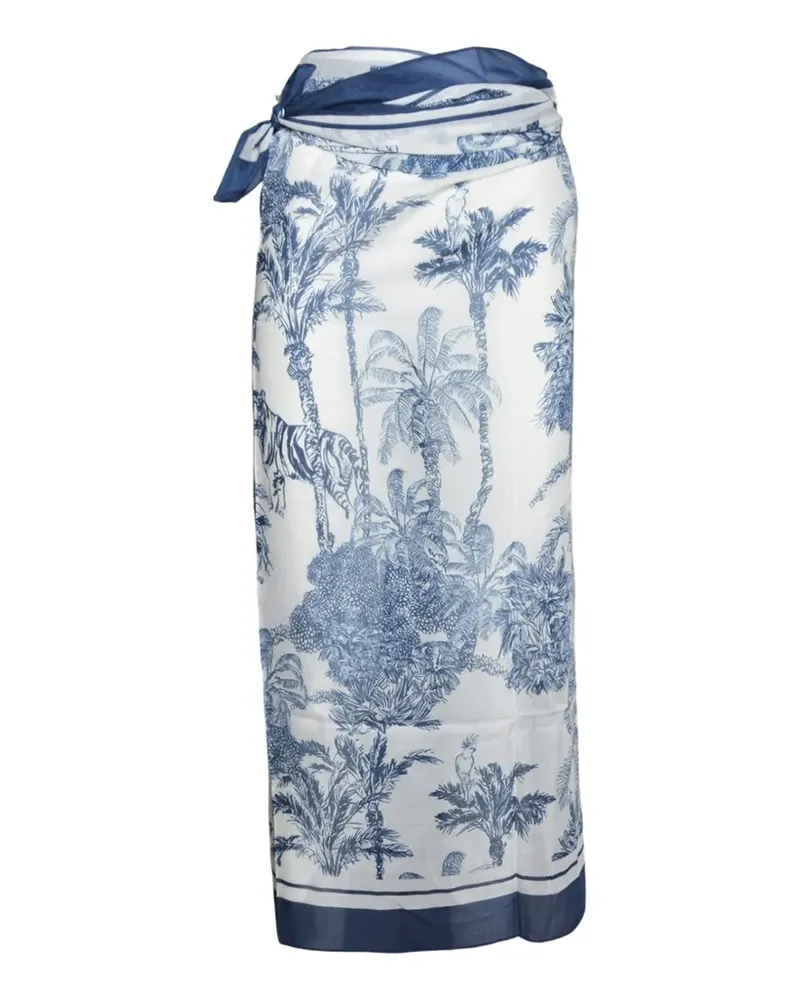 MC2 Saint Barth tropical-print pareo - Weiß Weiß