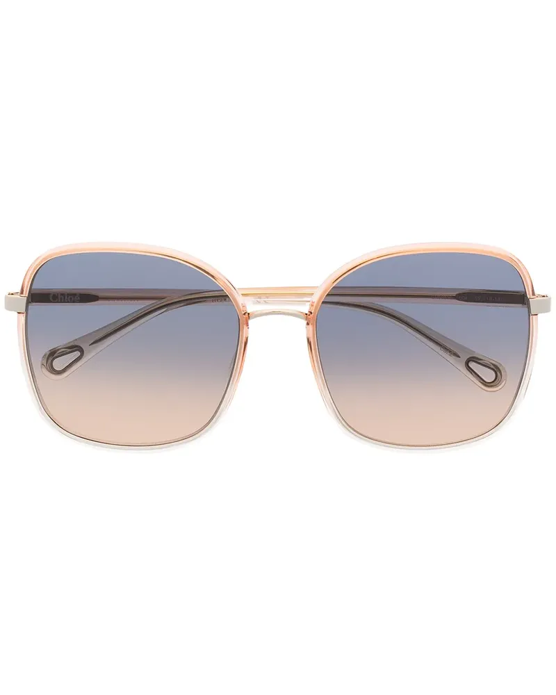 Chloé Eckige Franky Sonnenbrille - Orange Orange