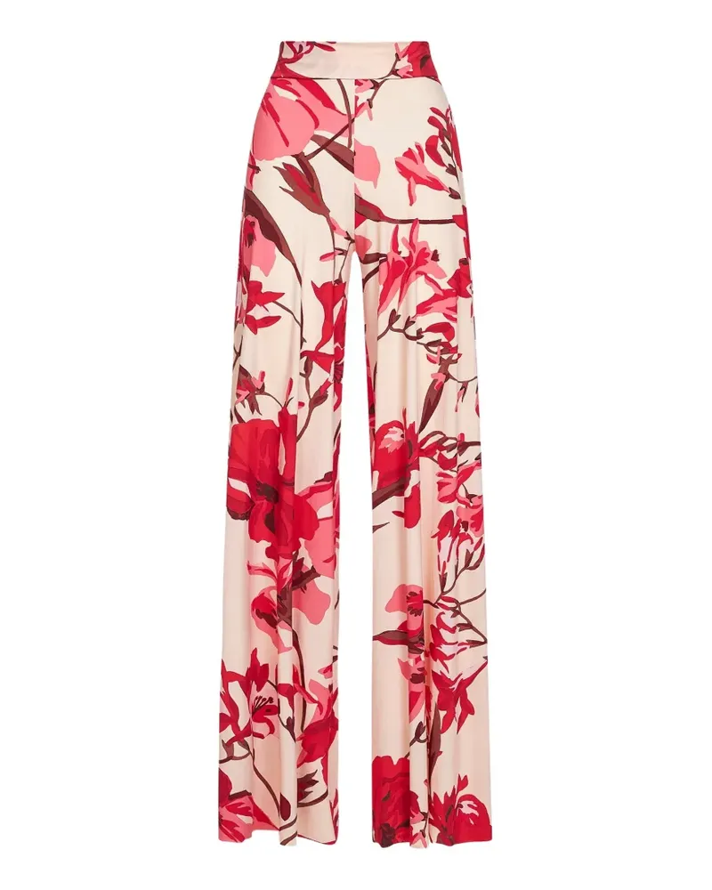 Chiara Boni Taillenhose mit Blumen-Print - Rot Rot