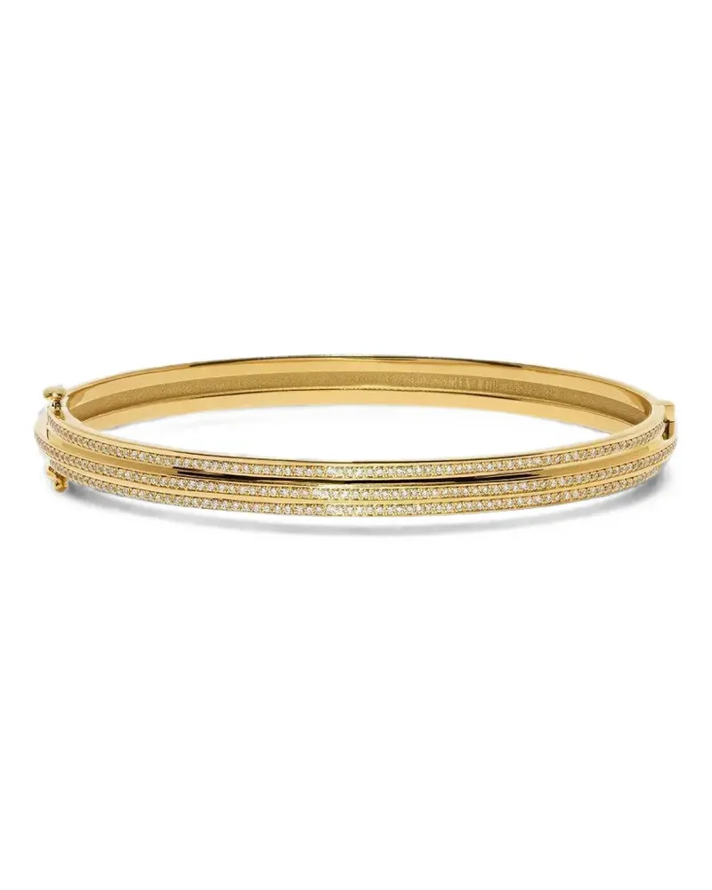 AZLEE Armreif mit Rautenmuster - Gold Gold